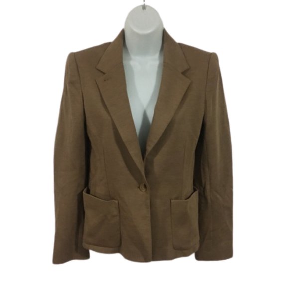 Wilfred Aritzia Tan Jacket Elbow Patch Blazer Sz 4